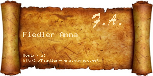 Fiedler Anna névjegykártya